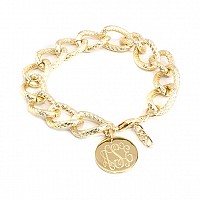 Engravable Link Bracelet gold
